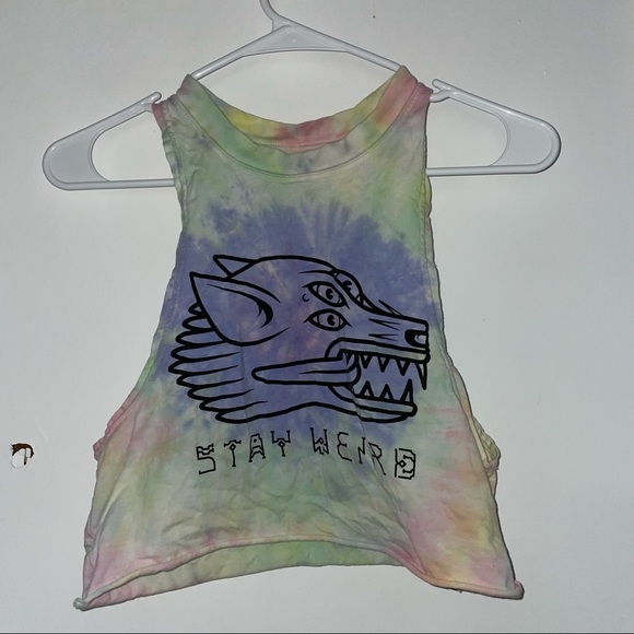 DROPDEAD Stay weird RARE crop top / size XS - Picture 5 of 5